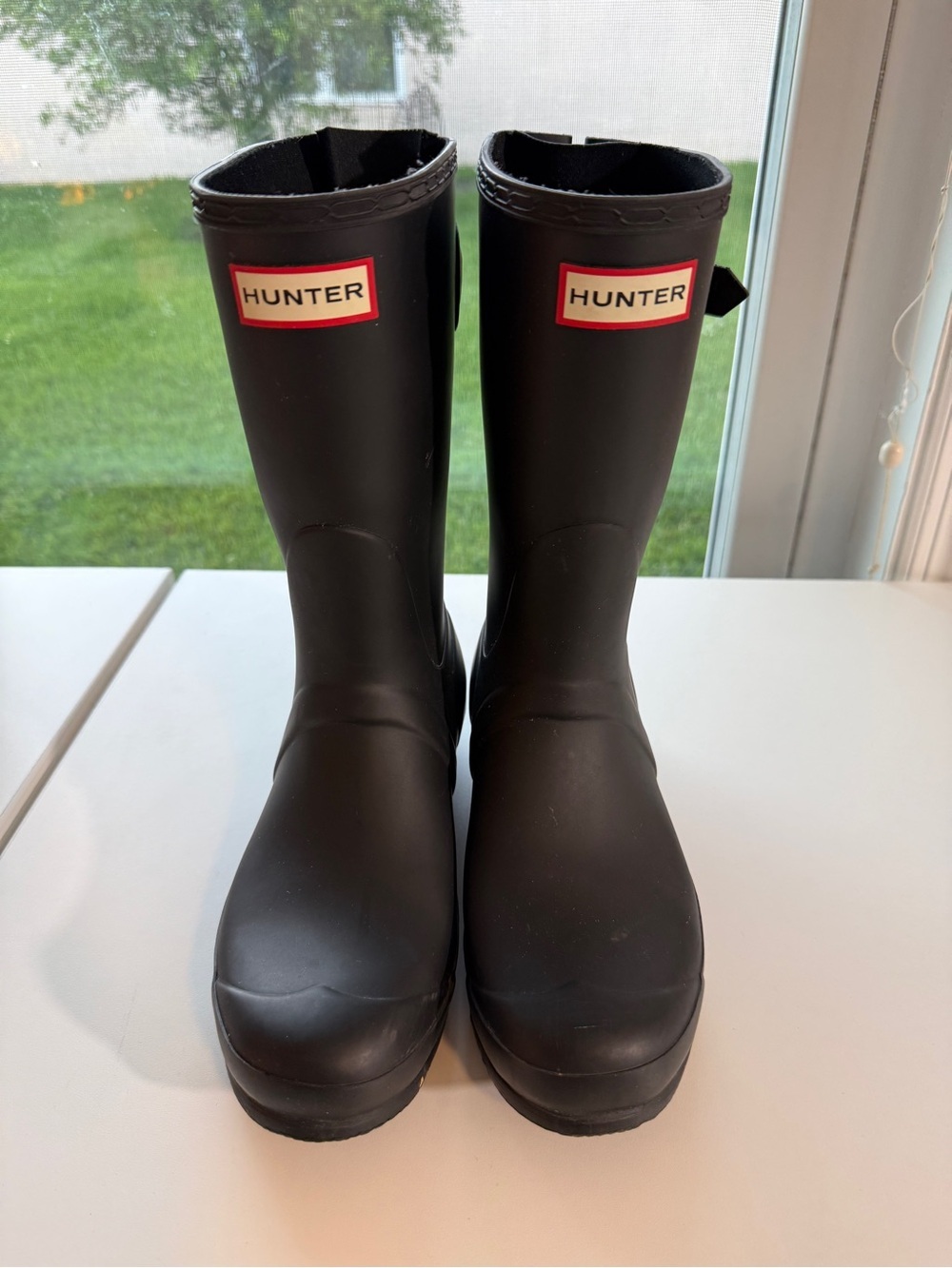 Hunter Original Black Matt Rain Boots Sz 8 MSRP $175 Casual Chic Garden - Picture 4 of 16